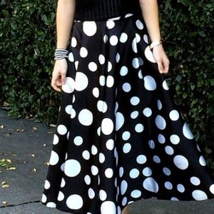 Ina Pok A Dot Midi Skirt NWT